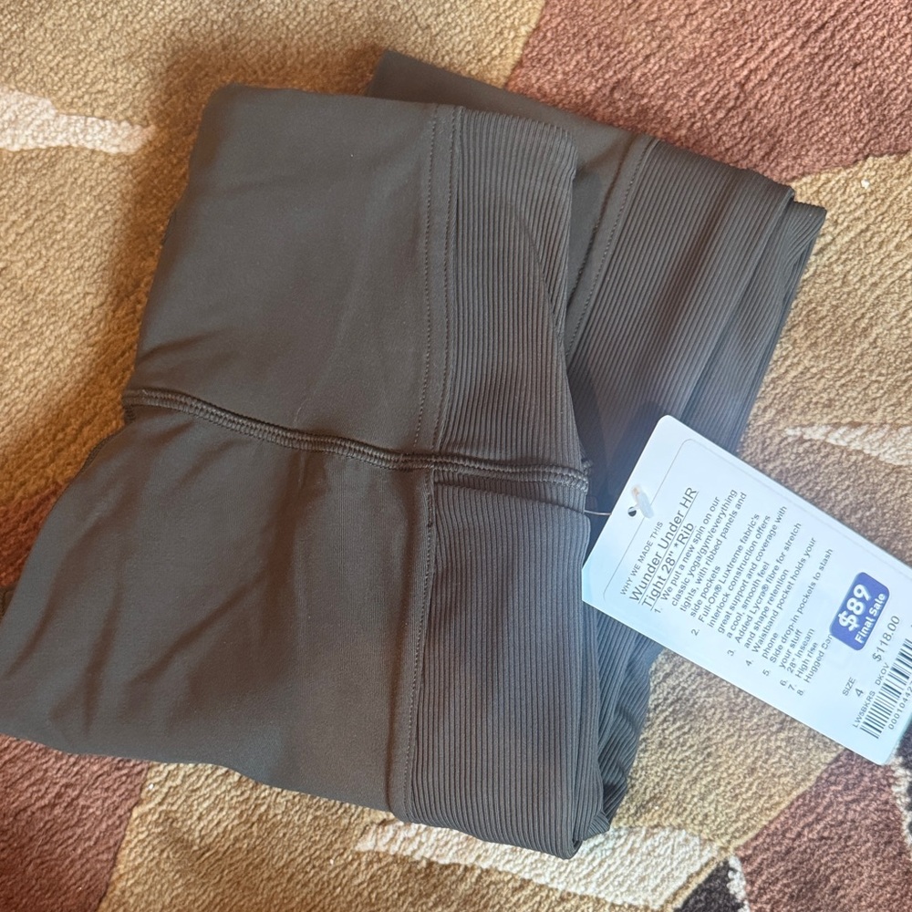 lululemon athletica Ribbed Dark Olive Leggings - Picture 5 of 5